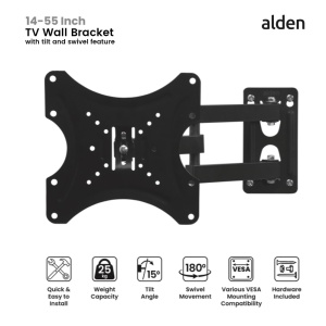 Alden 1001 14'' To 55'' Tilt Tv Wall Bracket